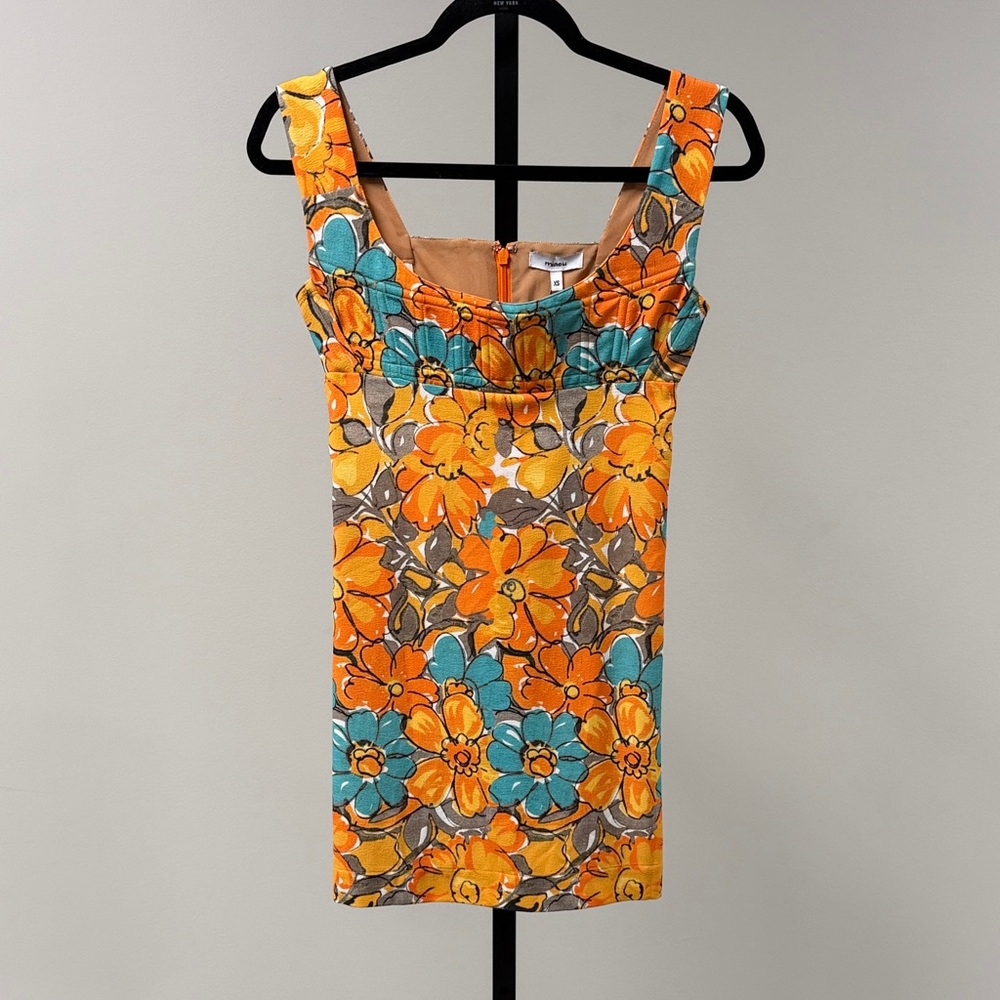 Floral Orange and Blue Women's Top